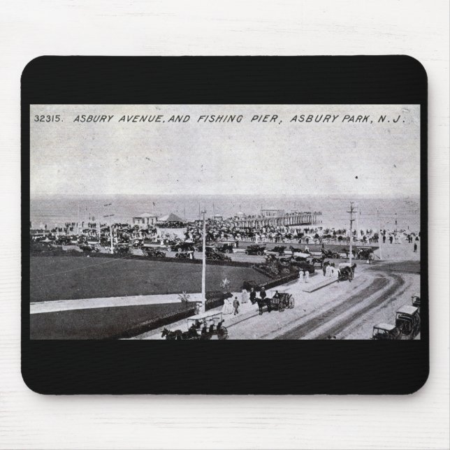 Mousepad Asbury Park, Novo Jersey, 1910 - Pad do Mouse Vint (Frente)