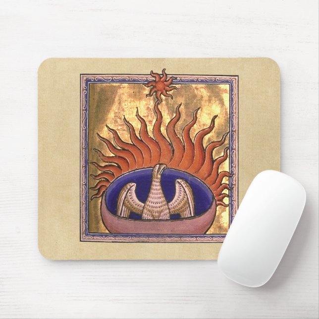 Mousepad Ascensão dourada de Phoenix das cinzas (Com mouse)