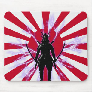 Mousepad Ascensão e bandeira japonesa do Warrior Sun Samur