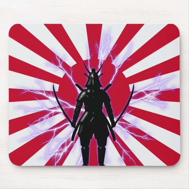 Mousepad Ascensão e bandeira japonesa do Warrior Sun Samura (Frente)