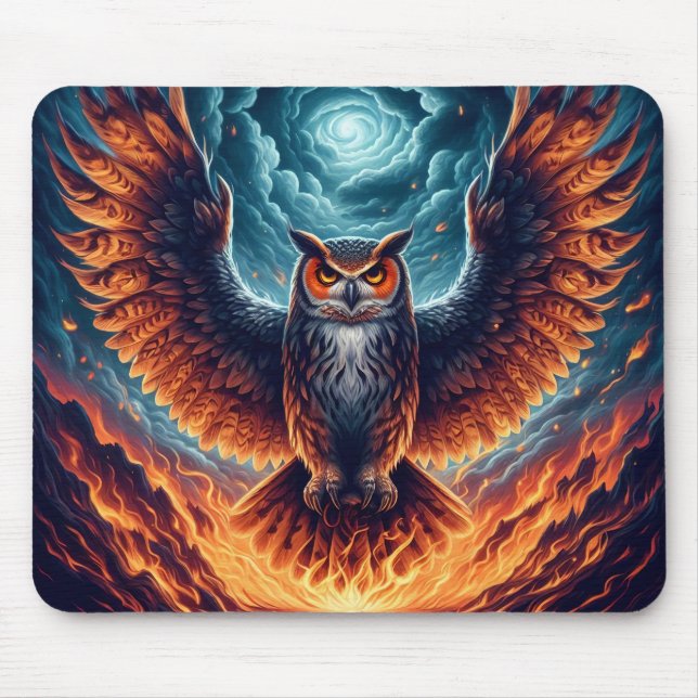 Mousepad Ascensão Fiery Owl Phoenix (Frente)