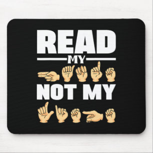 Mousepad ASL Alfabet American Sing Language Professora ASL