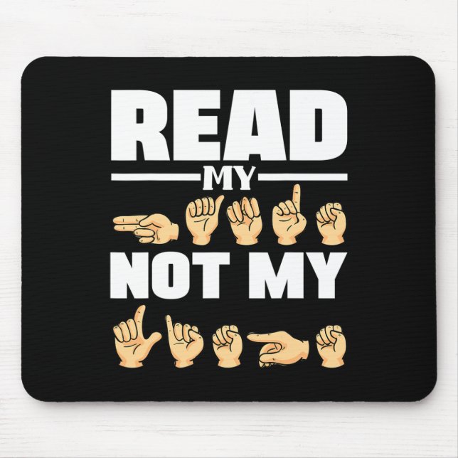 Mousepad ASL Alfabet American Sing Language Professora ASL  (Frente)