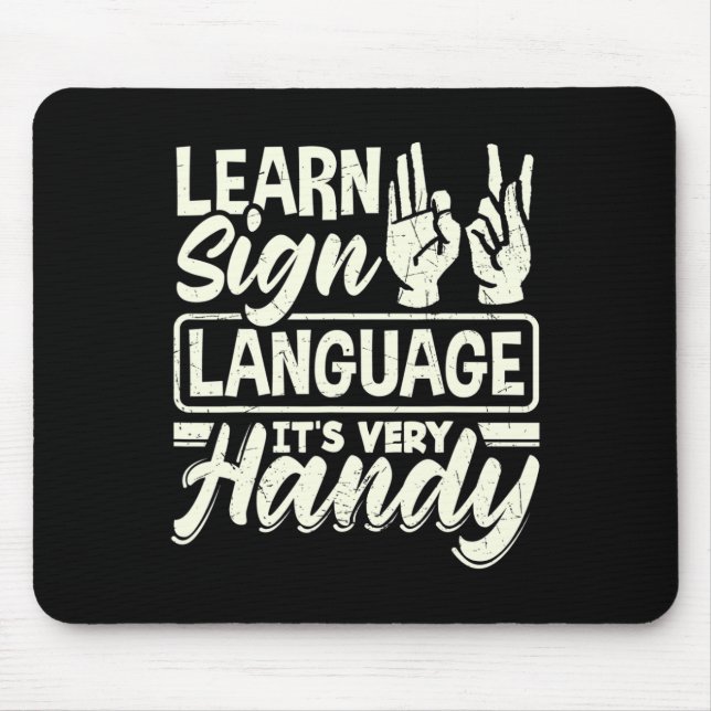 Mousepad Asl Alphabet Teacher American Sing Language Its Ve (Frente)
