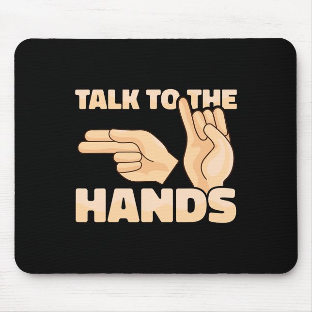 Mousepad ASL Fale com as mãos American Sign Language 2 (Frente)