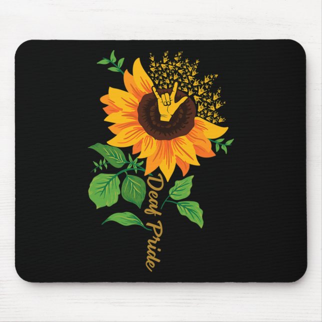 Mousepad Asl Gesture Mão Surda Audição Perde Consciência (Frente)