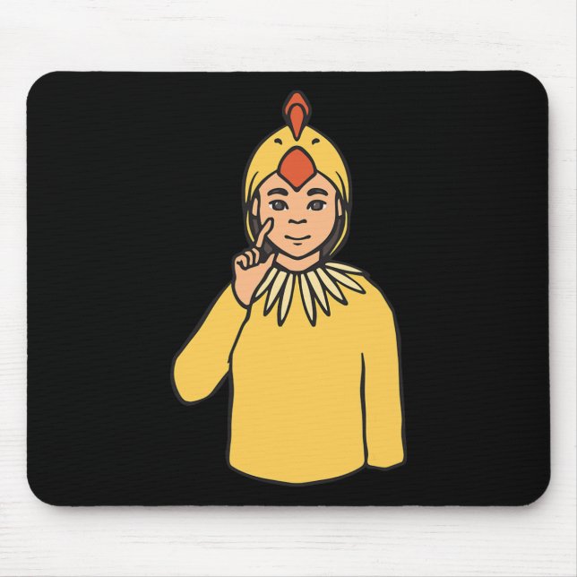 Mousepad Asl Gesture Mão Surdo Ouvindo Perda Consciência (Frente)
