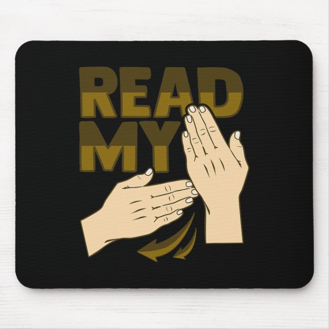 Mousepad Asl Hand Gesture Deaf Hearing Loss Awareness 12  (Frente)