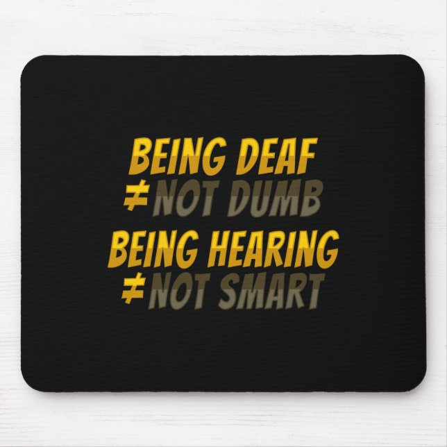 Mousepad Asl Hand Gesture Deaf Hearing Loss Awareness 6  (Frente)
