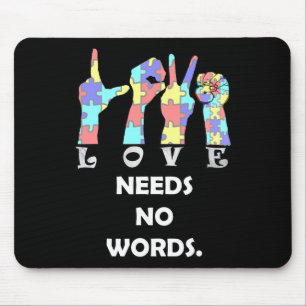 Mousepad Asl Love Não Precisa De Palavras