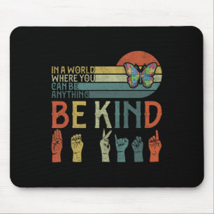 Mousepad ASL Seja gentil com a linguagem de sinais ASL amer