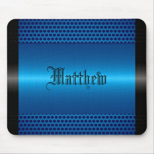 Mousepad Aspecto do metal de aço brilhante azul sem consist