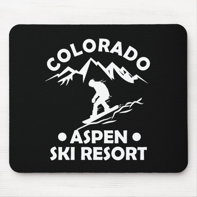 Mousepad Aspen Colorado - estância de esqui (Frente)