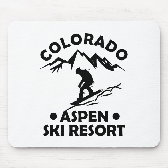 Mousepad Aspen Colorado - estância de esqui (Frente)