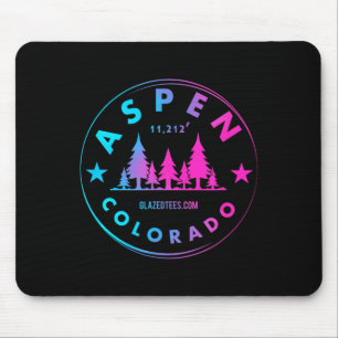 Mousepad Aspen Colorado - floresta grande montanhosa retrô