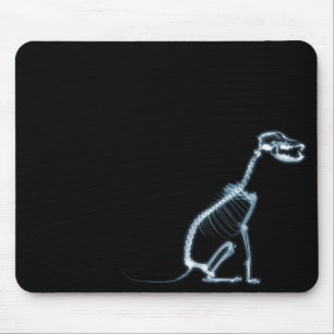 MOUSEPAD ASSENTO DE ESQUELETO DO CÃO DO RAIO X - AZUL &