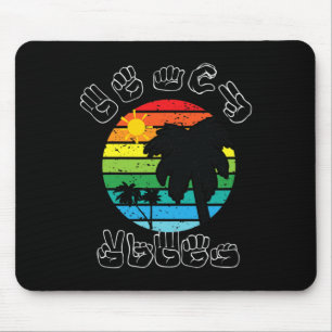 Mousepad Assinando o idioma do sinal ASL Roupa Praia com Re