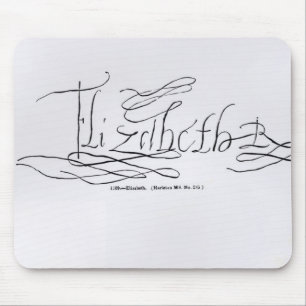 Mousepad Assinatura da rainha Elizabeth mim
