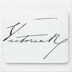Mousepad Assinatura da rainha Victoria (caneta e tinta no