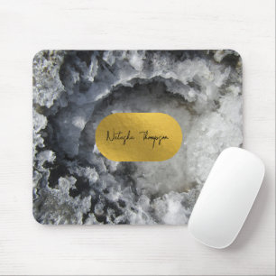 Mousepad Assinatura de Cristais do Mar de Folha de Ouro Pre