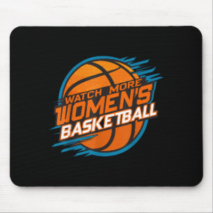 Mousepad Assista mais basquete feminino apoie as mulheres