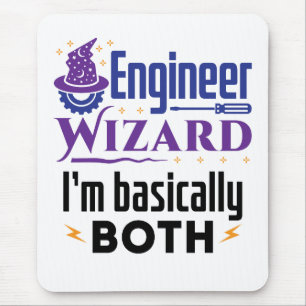 Mousepad Assistente de engenheiros Eu sou Basicamente ambos