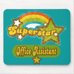 Mousepad Assistente do escritório da estrela mundial