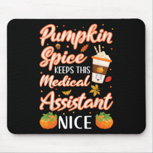 Mousepad Assistente Médico Especiarias de Abóbora no outono