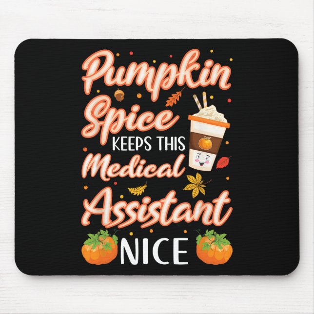 Mousepad Assistente Médico Especiarias de Abóbora no outono (Frente)