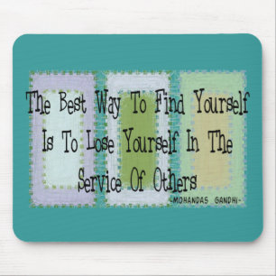 Mousepad Assistente social (citações de Mahandas Gandhi)