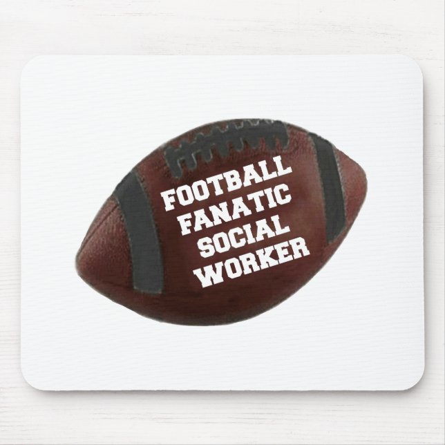 Mousepad Assistente Social Fanático por Futebol (Frente)