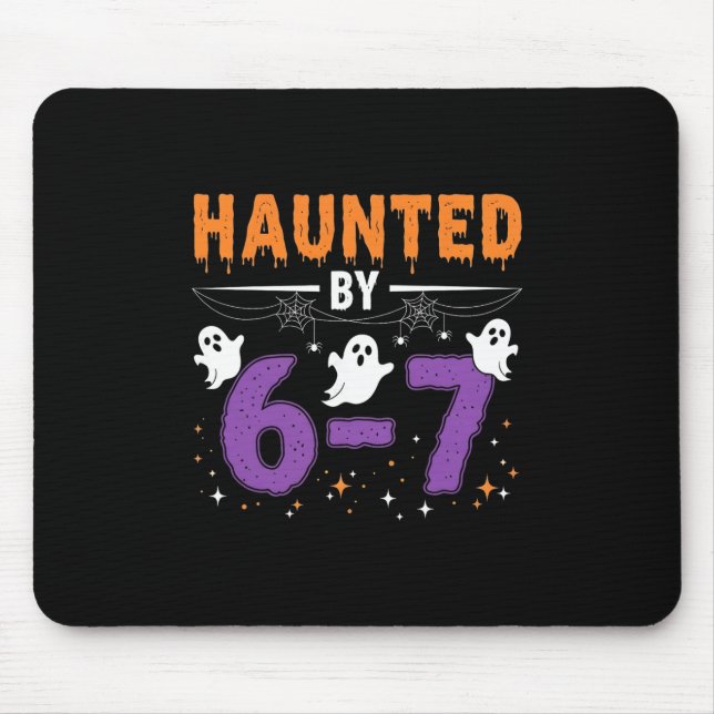 Mousepad Assombrado 67 Número 67 Seis Sete Meme  (Frente)