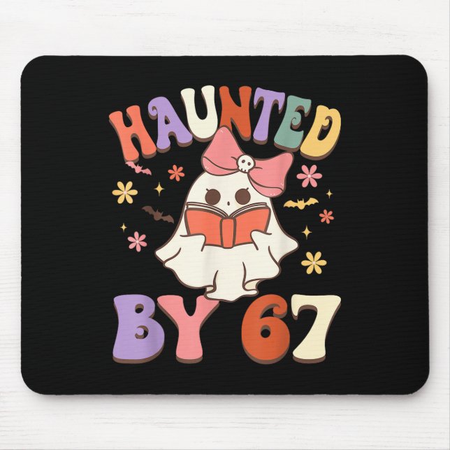 Mousepad Assombrado Seis Sete 6 7 Meme 67 Mão de Esqueleto  (Frente)