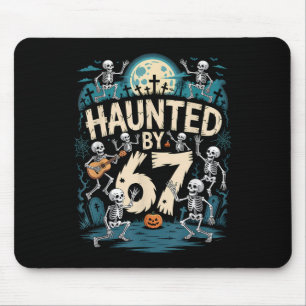 Mousepad Assombrado Seis Sete 6 7 Meme 67 Mão de Esqueleto