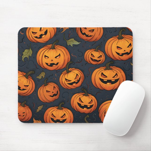 Mousepad Assustador Encarado Encarado Encarado Laranja Malu (Com mouse)
