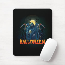 Mousepad Assustador Esqueleto Noturno Halloween, Meu Humor 
