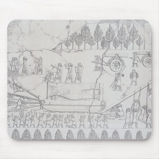 Mousepad Assyrians que movem uma Bull voada em um pequeno (Frente)