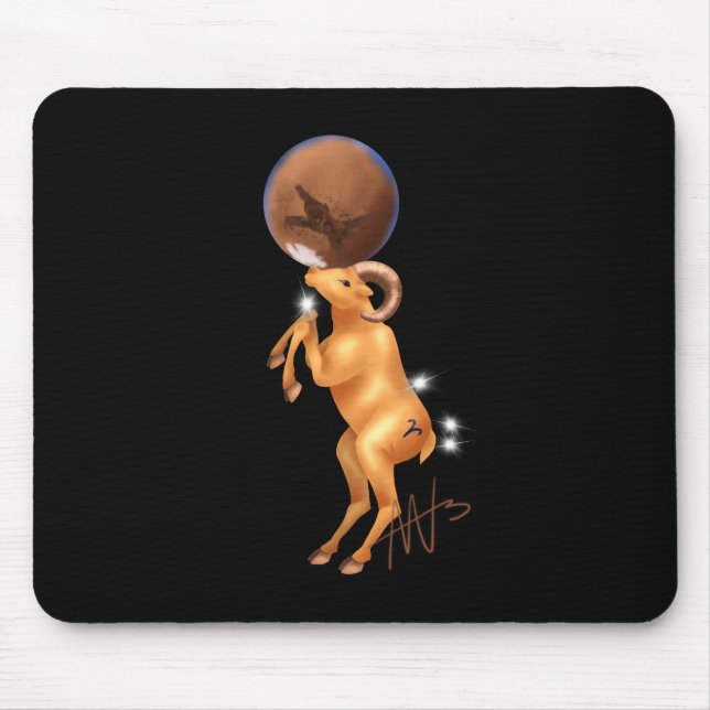 Mousepad Astro Aries Mars Zodiac (Frente)
