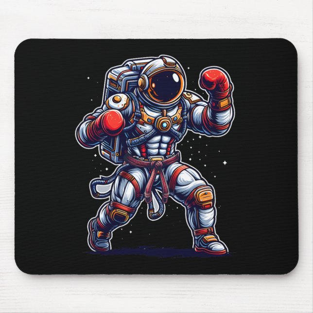 Mousepad Astronaut Muay Thai Boxe Caratê Kickboxing Marti (Frente)