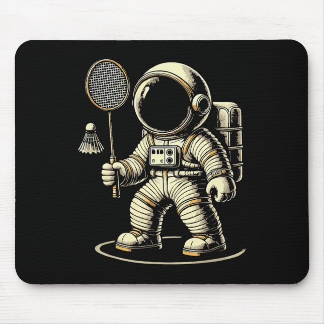 Mousepad Astronauta Badminton Player Shuttle 2 (Frente)