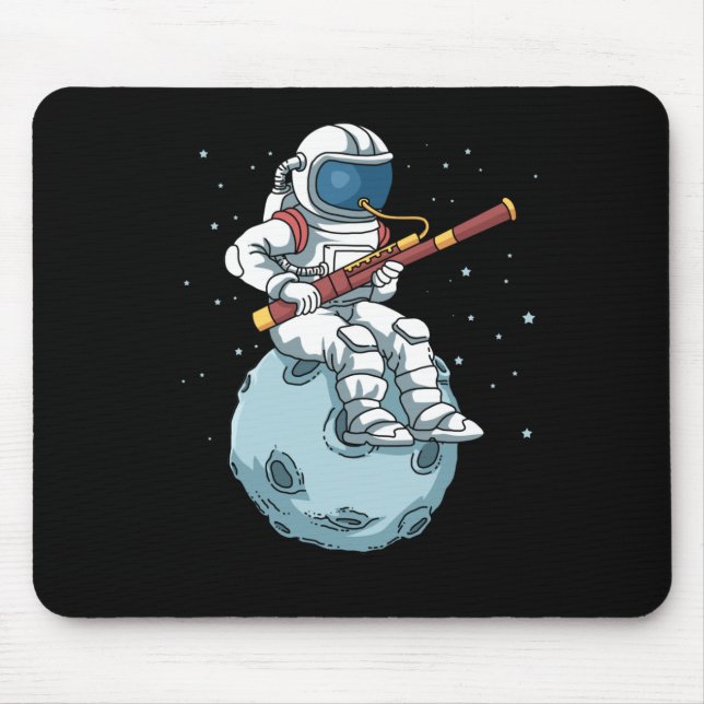 Mousepad Astronauta Bassoonista Bassoonista Jogador de Band (Frente)