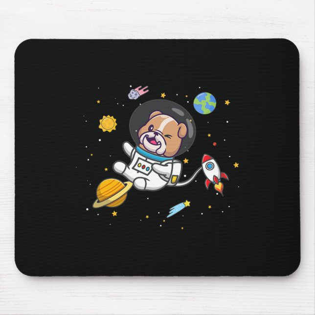 Mousepad Astronauta de Bulldog (Frente)