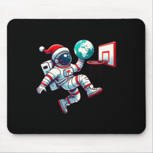 Mousepad Astronauta de Chapéu de Papai Noel Engraçado Faz E
