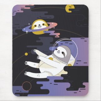 Mousepad astronauta de preguiça