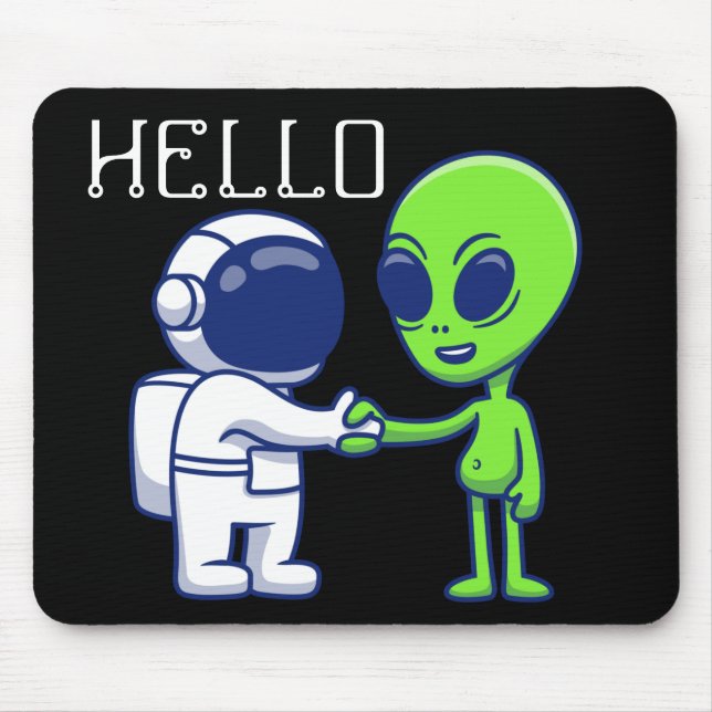 Mousepad Astronauta Encontra Bloco De Alienígena (Frente)