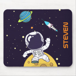 Mousepad Astronauta Espacial Flutuante no Espaço Exterior