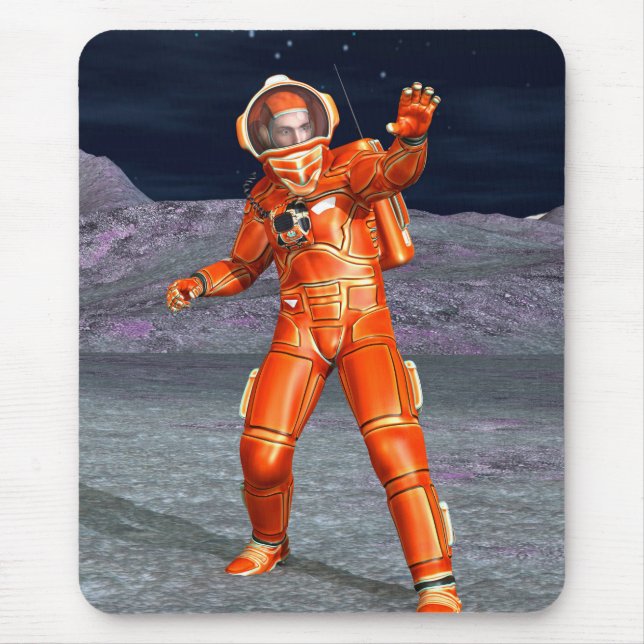 Mousepad Astronauta Explorador de Marte em Planeta Alien (Frente)