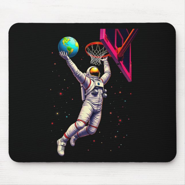 Mousepad Astronauta Jogando Planetas Esboçados Espaço Sider (Frente)