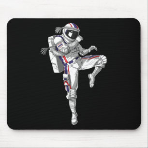 Mousepad Astronauta Muay Tailandês Boxando Karate Kickboxin