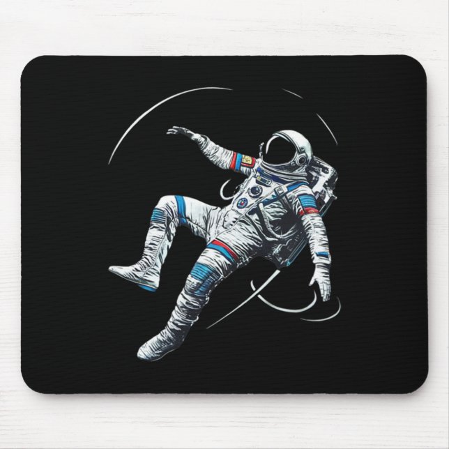 Mousepad Astronauta Muay Tailandês Boxando Karate Kickboxin (Frente)